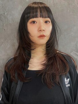 ザ ドッツ(THE DOTS) レイヤーカット セミロング ロング ワンカール ブラウン