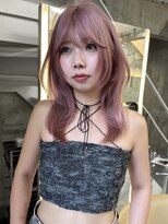 サイン 渋谷(SIGN)&nbsp;韓国ヘアーハッシュカットレイヤーカットグレージュブリーチ無し