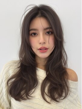 ルージュシー 堀江(RU10C) レイヤーカット/ブリーチなしダブルカラー/ダークグレージュ