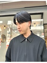 ミモザワークス(Mimosa Works)&nbsp;センターパートとメンズ縮毛矯正　サラッと