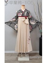 きものサロン すずめ屋&nbsp;レンタル番号　卒業袴-105　鹿の子雪輪　　（袴、帯色変更可）