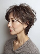 ハーツ 青山表参道店(Heart's) 白髪ぼかし脱白髪染め似合わせショートボブ40代50代60代