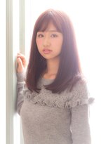 エルデ ナインズ ヘアー スタンド 川口店(elde 9's HAIR STAND)&nbsp;モーブカラーのワイドバングで大人かわいいくびれミディ 川口