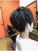 ソフトツーブロック風のフェザーマッシュ☆