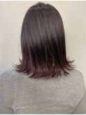 切りっぱなしボブ×インナーパープル03