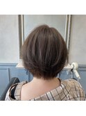丸みショート×くすませベージュ
