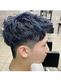 ワンブリーチで作るネイビーカラー