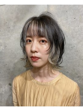 カリーナコークス 原宿 渋谷(Carina COKETH) ウルフカット×ホワイトブロンドインナーカラー