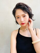 メーヴェ(Mowen) mowen 南堀江　ハンサムショート×ラベージュ×艶髪