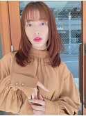 大人かわいい/くびれヘア/ピンクカラー