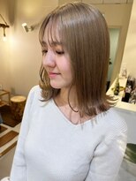ココルアナ(coco luana) ミルクティーベージュ/ボブ/韓国/ケアブリーチ/前髪カット