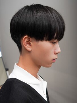 エルマーク(L-MARK) 黒髪マッシュナチュラルマッシュメンズヘア韓国ツーブロック