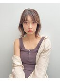 外ハネレイヤー ボブレイヤー くびれミディアム
