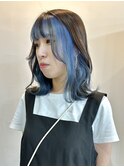 フェイスフレーミングブルー×くびれボブ×ロブレイヤー