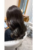 髪質改善カラーオリーブグレージュ