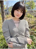 【Say.福岡】大人可愛い内巻きボブ×顔まわりカット×フェミニン