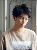 ツーブロック刈り上げ・黒髪アップバングstyle