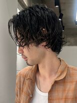 フゾンカウチ(fuzon kauti)&nbsp;メンズカットツーブロックツイストスパイラルパーマショートボブ