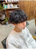 【山本智文】波巻きパーマメンズマッシュ