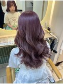 ピンクラベンダー ハイトーン ケアブリーチ ロング 横浜★