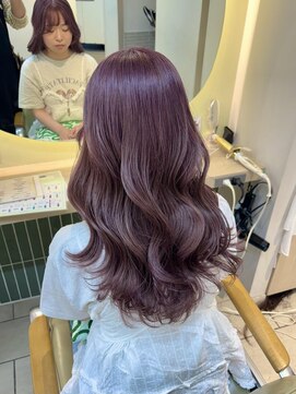 テトラ バイ ネオリーブ 横浜西口店(tetra by neolive) ピンクラベンダー ハイトーン ケアブリーチ ロング 横浜★