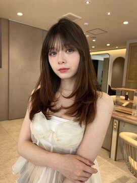ジーナ 京都駅前(Zina) 髪質改善ミルクブラウンハッシュカットワンホン*【Zina京都】