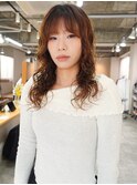 ニュアンスパーマ レイヤーカット ベージュ【鹿児島中央駅】