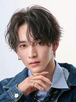 アロ 渋谷(Alo)&nbsp;黒髪シャドウパーマ×色気センターパート