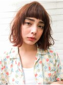 【WAKU】眉上バングがオシャレなゆるふわボブ