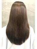 乾かすだけ◎30代40代★透明感カラー×艶感ストレート♪