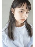 大人可愛い/ココアベージュ/グレージュカラー/ボブウルフ/黒髪