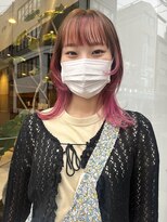 ヘアー アイス ルーチェ(HAIR ICI LUCE) デザインカラー ペールピンク ルーツカラー /中西