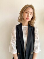 ヘアサロン セロ(Hair Salon SERO)&nbsp;伸ばしかけボブ_ミルクティーベージュ