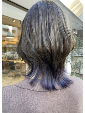 ジーナ セントラル銀座(Zina) ウルフカット＊インナーカラー＊ブリーチカラー