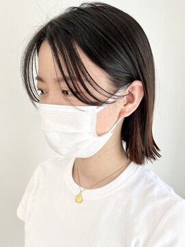 ネオリーブ クーロ(Neolive curro) 縮毛矯正×大人のベルボブ♪切りっぱなしボブ　横浜　縮毛矯正