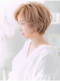 ハイトーンカラー横顔美人韓国風小顔ボブTb4越谷20代30代40代