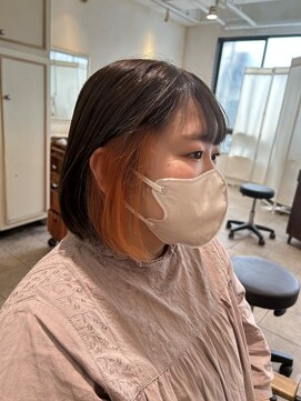 ネオリーブカップ 町田店(Neolive capu) インナーカラー　オレンジ　Neolive capu町田店