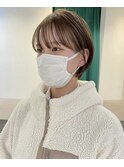 ミニウルフレイヤーカット顔周りカット前髪カット韓国ボブ/千葉