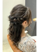 クルル(cururu) お呼ばれヘアセット、ロング、ハーフアップ。