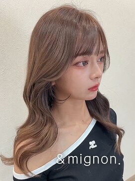 ミニョン(& mignon) 韓国レイヤー×ラベンダーベージュ