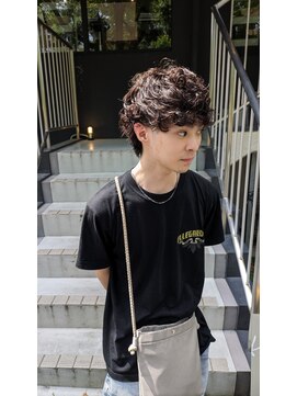 ツイッグ バイ ヤード(twig by YARD.) メンズマッシュウルフ×スパイラルパーマ