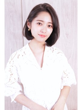 オウル(Owll) 【Owll】石田学史20代30代40代ぱつっとボブ　ブラウンベージュ