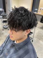 ニアウ 伊勢崎連取店(Niau)&nbsp;メンズマッシュツイストスパイラルパーマメンズパーマ