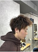 スパイキーショート、パーマ、池袋