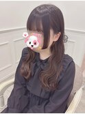 シースルーぱっつん前髪×姫カット＊まゆ