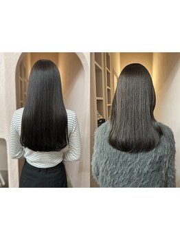髪のお悩みを解決しながら、自然でツヤ感のある酸性ストレート◇髪に優しい薬剤で柔らかな仕上がりに♪