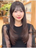 ＊ロングレイヤーカット！ハイレイヤーセミロング韓国風レイヤー