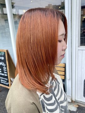 クオリア(Quaria) シャギーレイヤー/ハッシュカット/オレンジ/オレンジブラウン