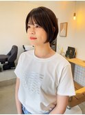 大人ショートボブシアーカラーショート20代30代40代