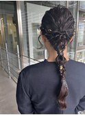 ゆるっと編み下ろしヘア